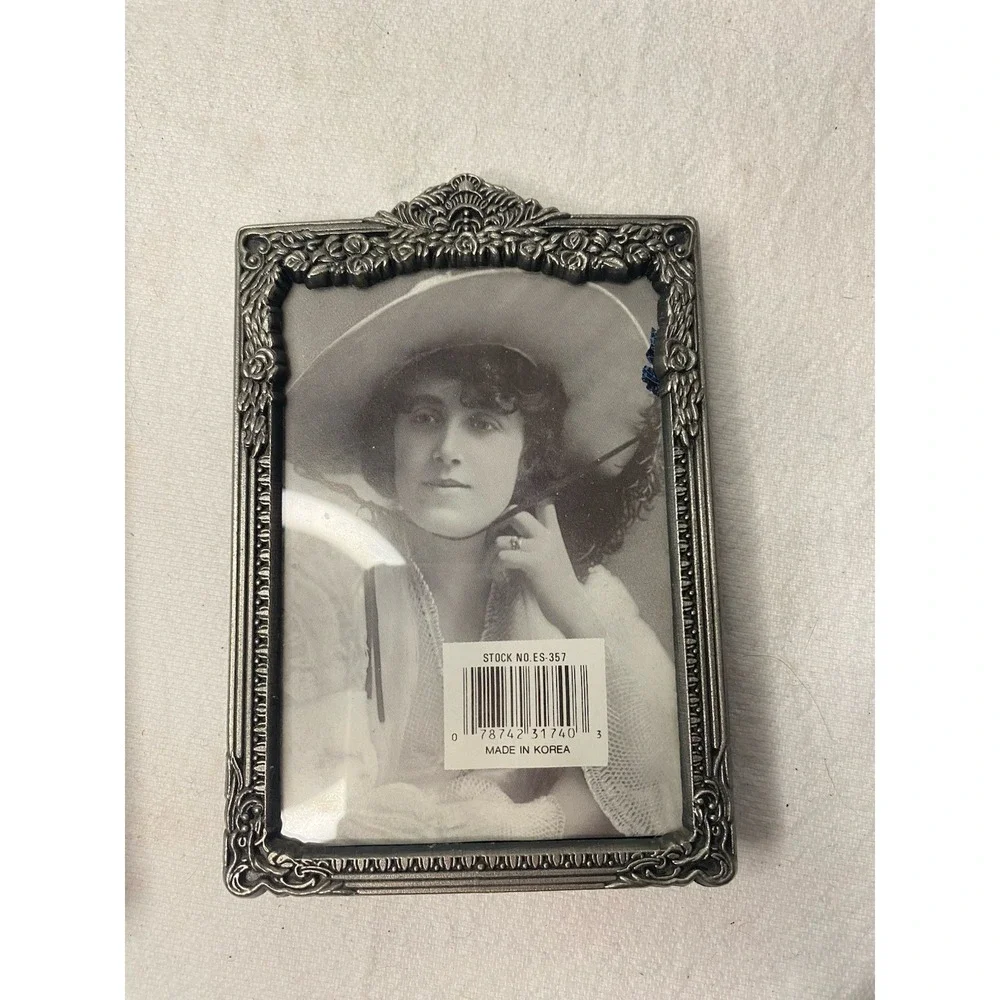 Two Matching Victorian Style Pewter Picture Frames